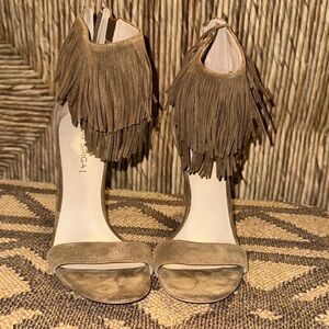 Via Spiga “Tania” Fringe Ankle Sandals – Brown, Size 10, NWT